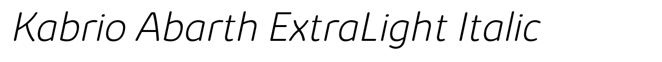Kabrio Abarth ExtraLight Italic image